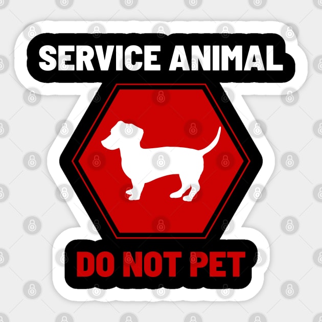 Service Animal Do Not Pet - Stop Sign Sticker by Can Photo